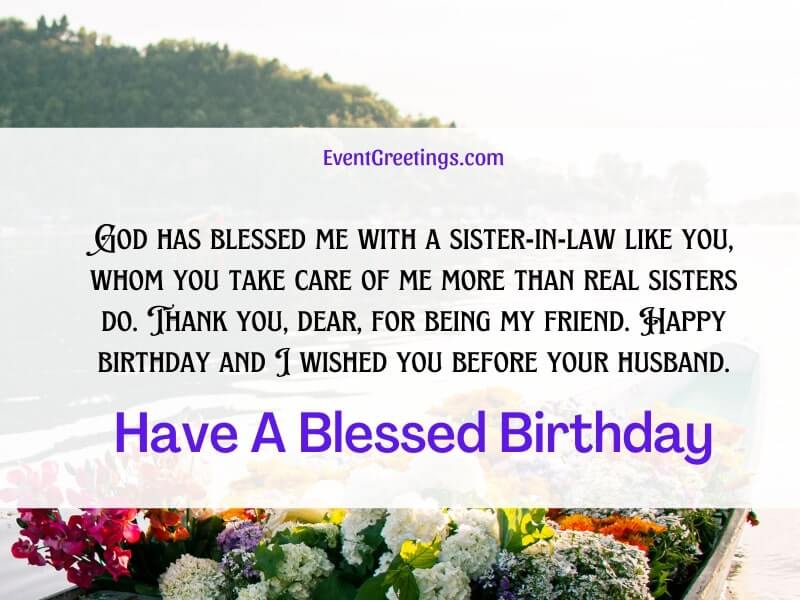 Religious Birthday Wishes For Sister-in-law