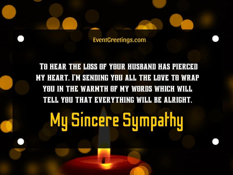 Sympathy Message For Loss of Husband