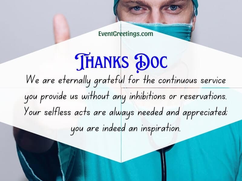 Thanking Note For Doctor
