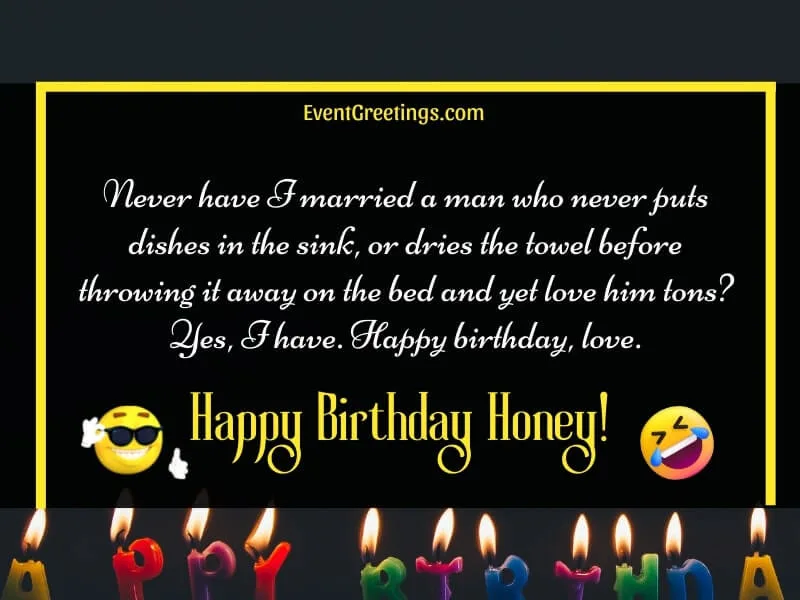 funny birthday wishes for husband