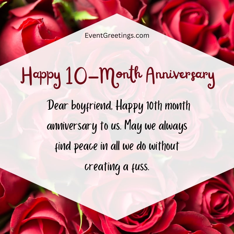 Happy 10 Months Anniversary Quotes For Boyfriend
