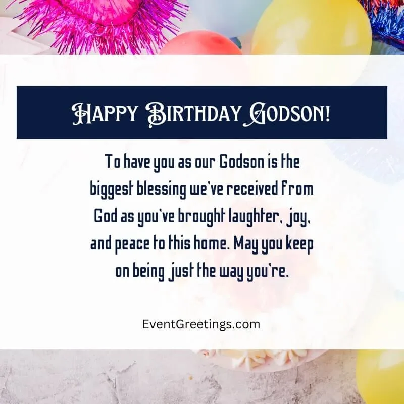 Happy Birthday Wishes For Godson