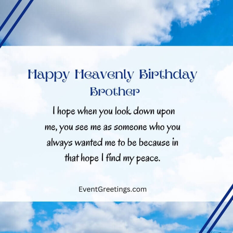 30 Touching Happy Birthday In Heaven Brother Wishes