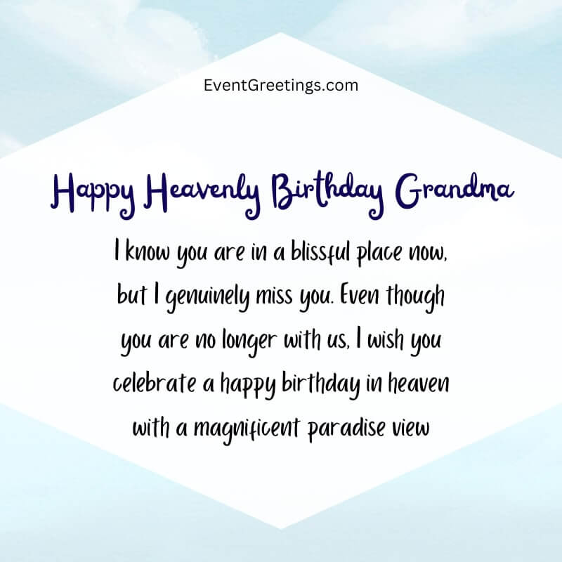 Happy Heavenly Birthday, Grandma