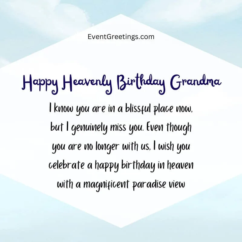 happy birthday in heaven grandma