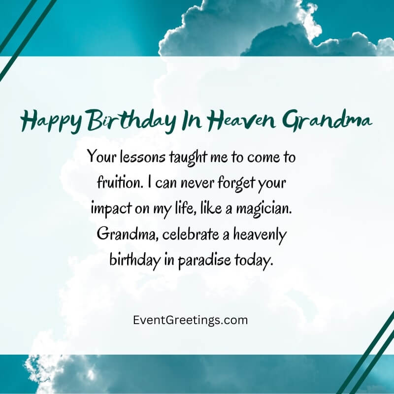 Happy heavenly birthday, Grandma