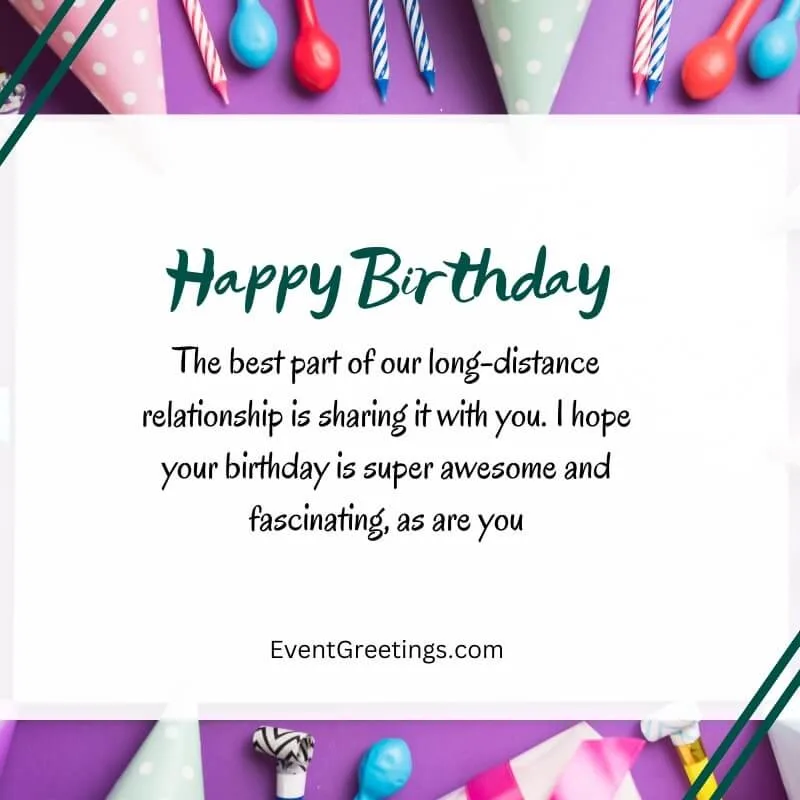 Long Distance Birthday Wishes for Boyfriend